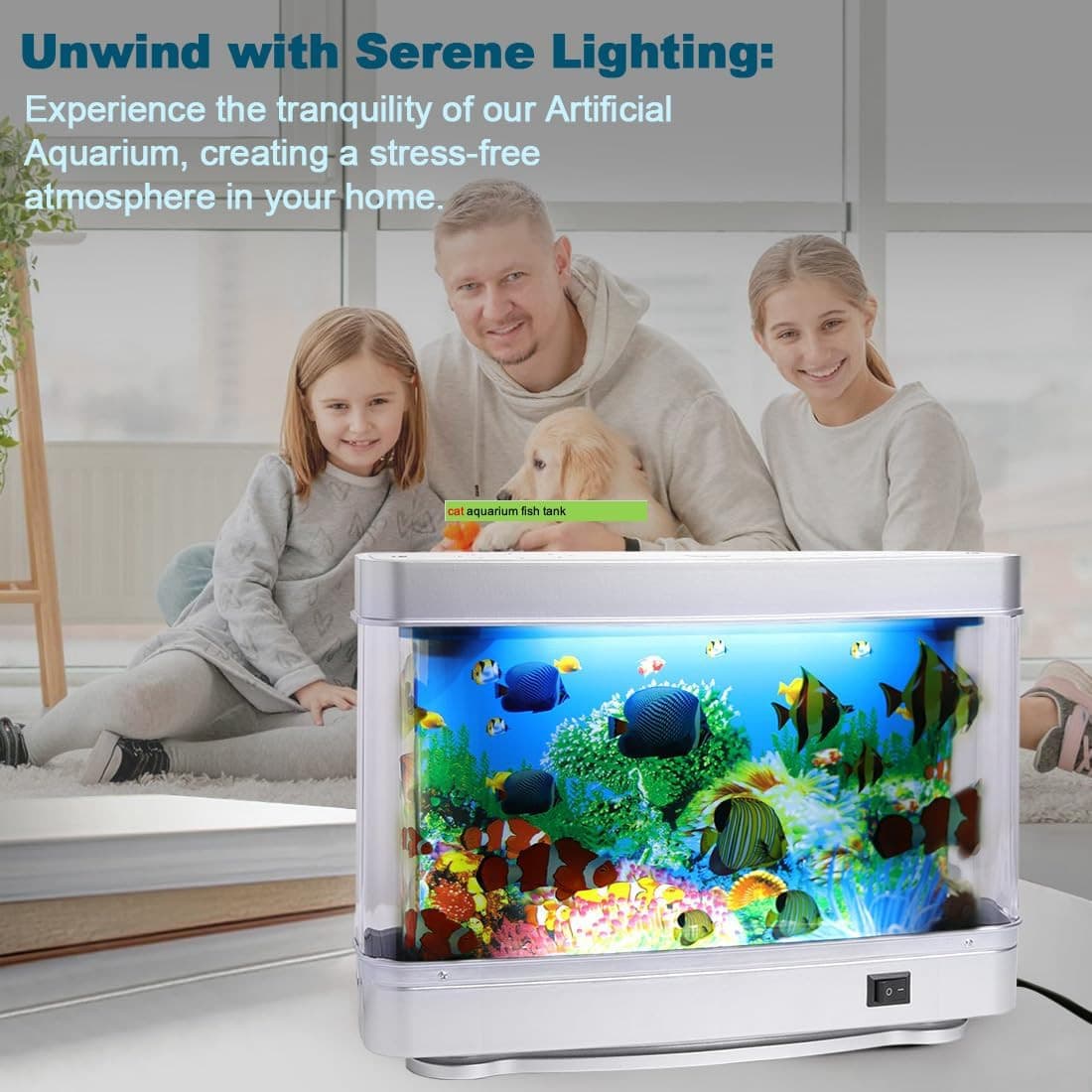Artificial Tropical Fish Decorative Moving Aquarium Lamp - Virtual Ocean Motion. 3