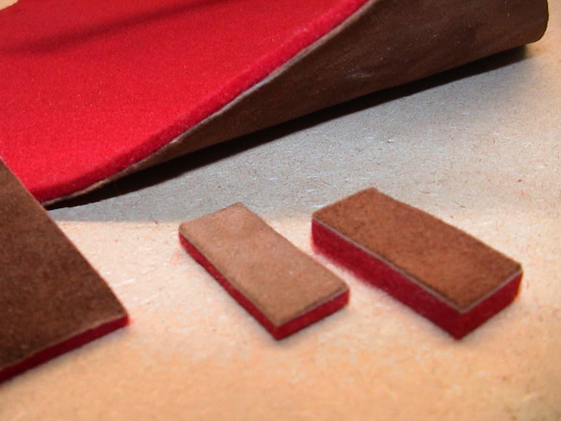 Accordion felt / leather flap covering treble, bass - felt / leather for accordion 2