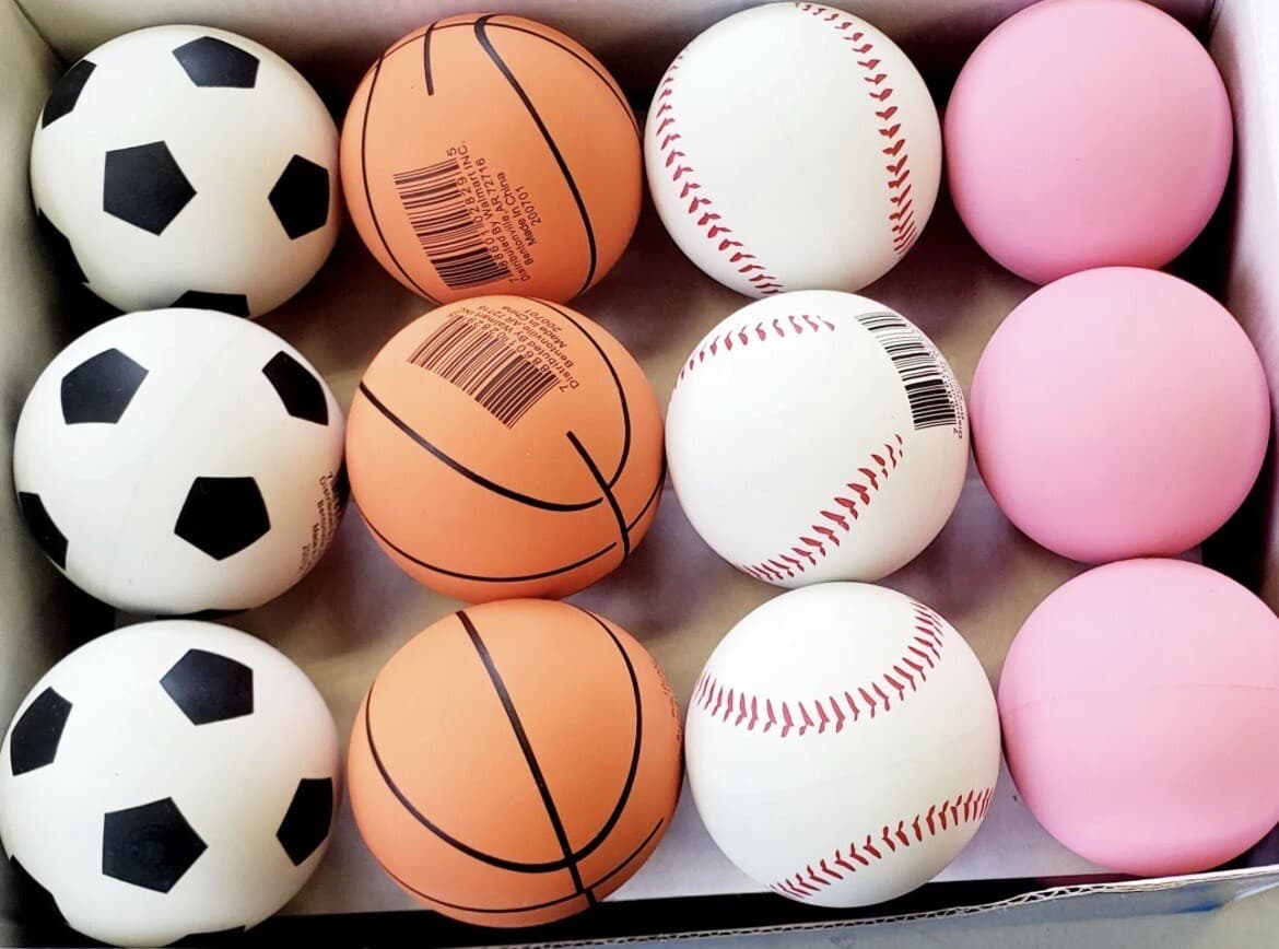24 Assorted Bouncy Balls, Sports, Birthdays, Baseball, Or Dog Toys 6