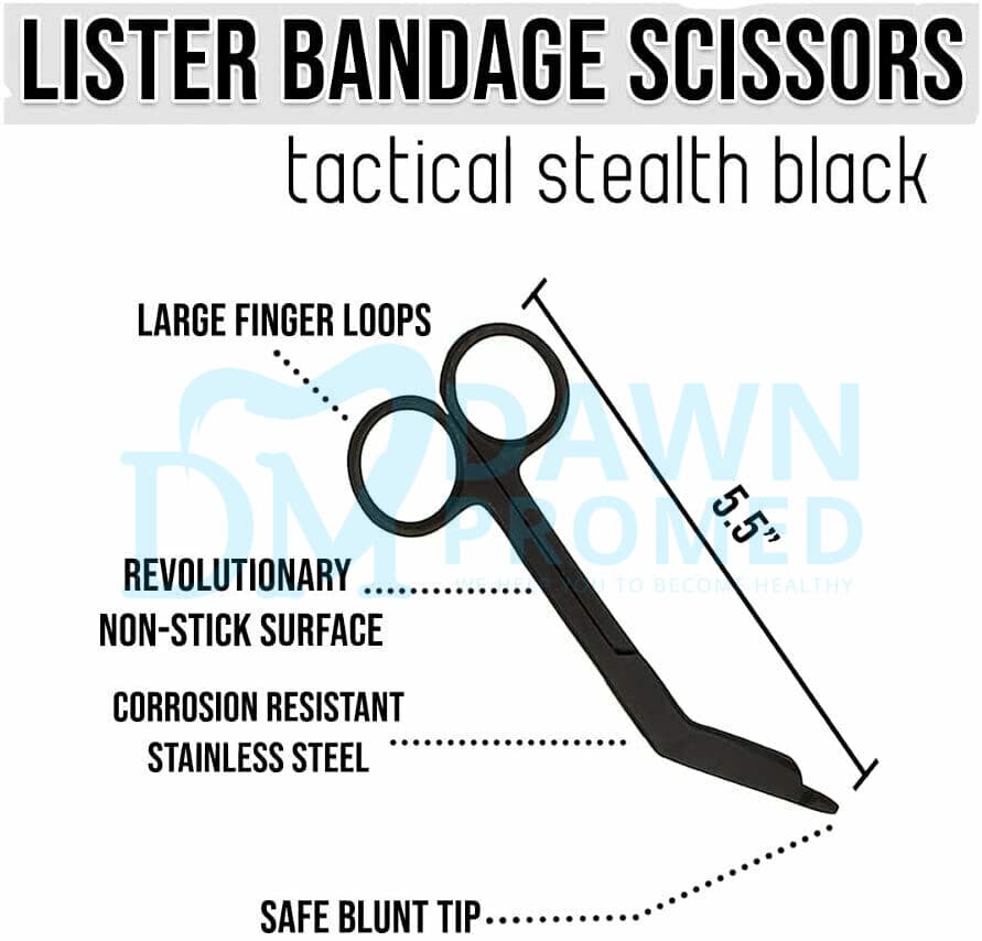 7 Pcs Tactical Diagnostic ENT kit Tuning Forks Hammer Scissor FREE Penlight Germ 6