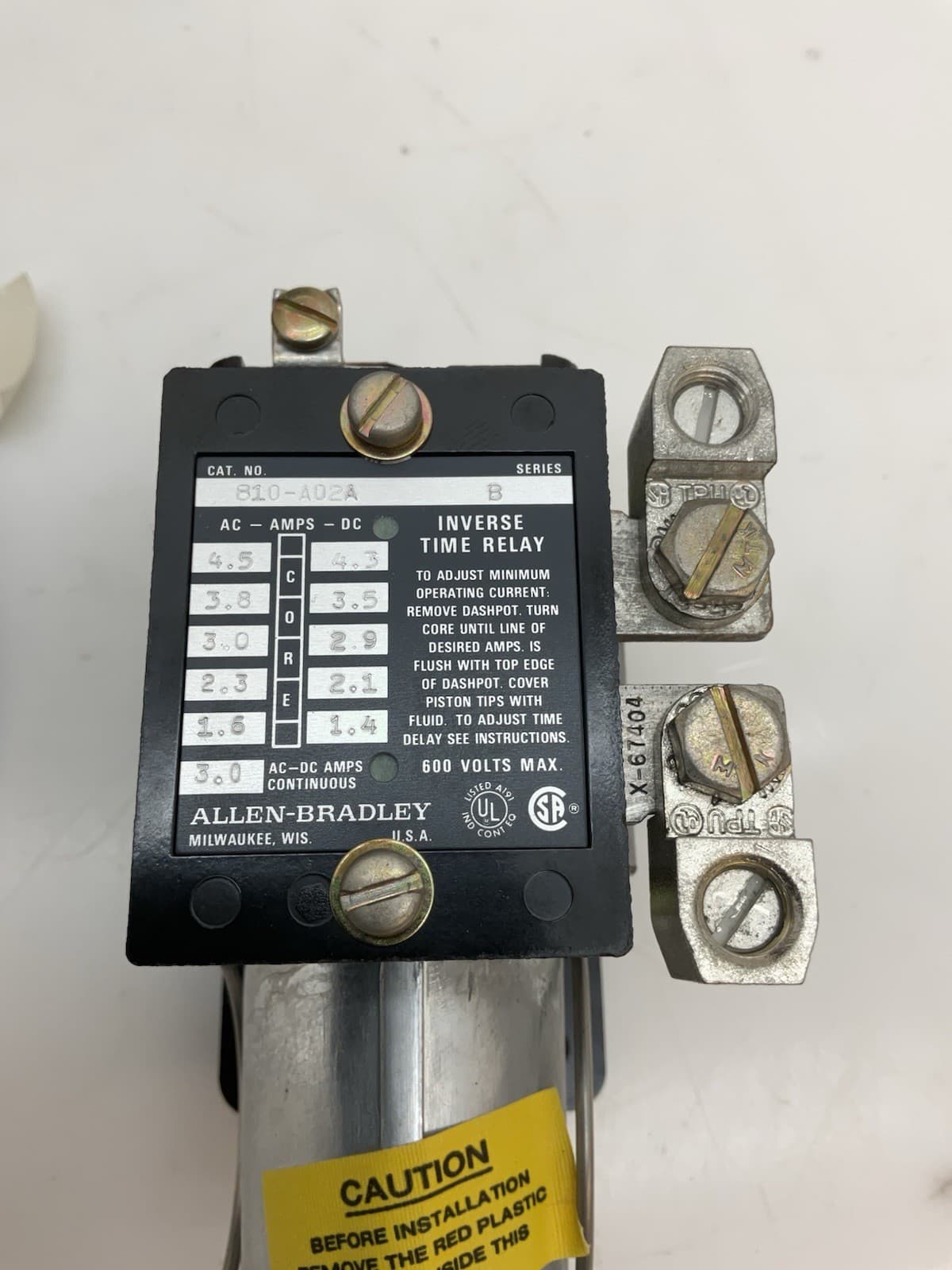 Allen Bradley 810-A02A Ser. B Magnetic Overload Relay Open Type NIB 3