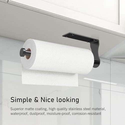 Paper Towel Holder Wall Mount Under Cabinet Adhesive Paper Towel Holder Kitchen 3