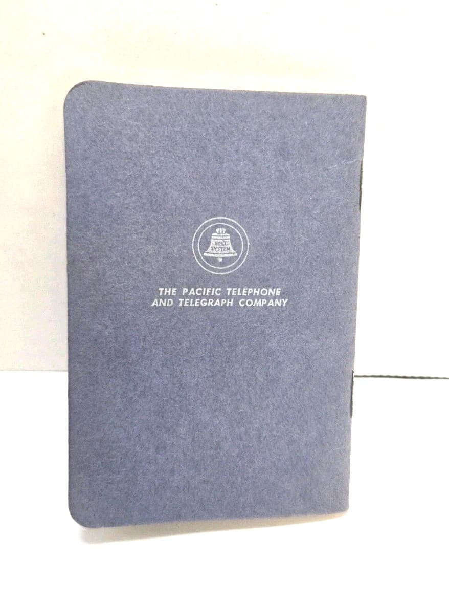 Vintage Blue Book of Telephone Numbers -Pacific Telephone & Telegraph -Mini- NEW 2