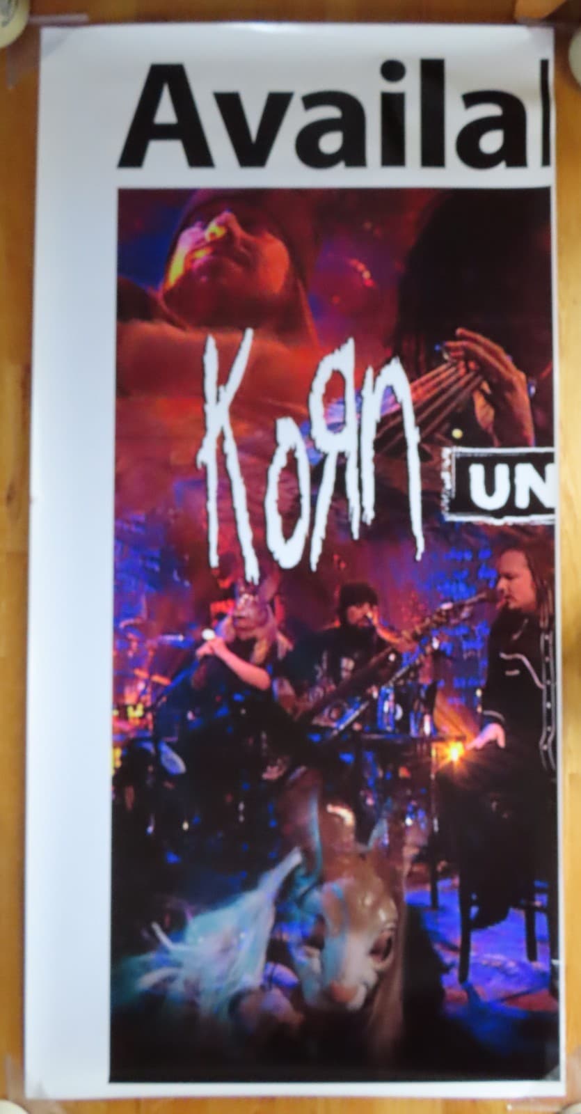 2007 KORN MTV Unplugged Available 3/6 Promo Poster JONATHAN DAVIS Munky FIELDY 2