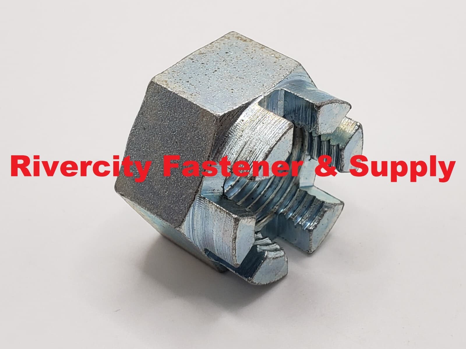 (1) 3/4-16 Slotted Hex Castle Nut Zinc Plated 3/4x16 Fine Thread Lock Nut  3