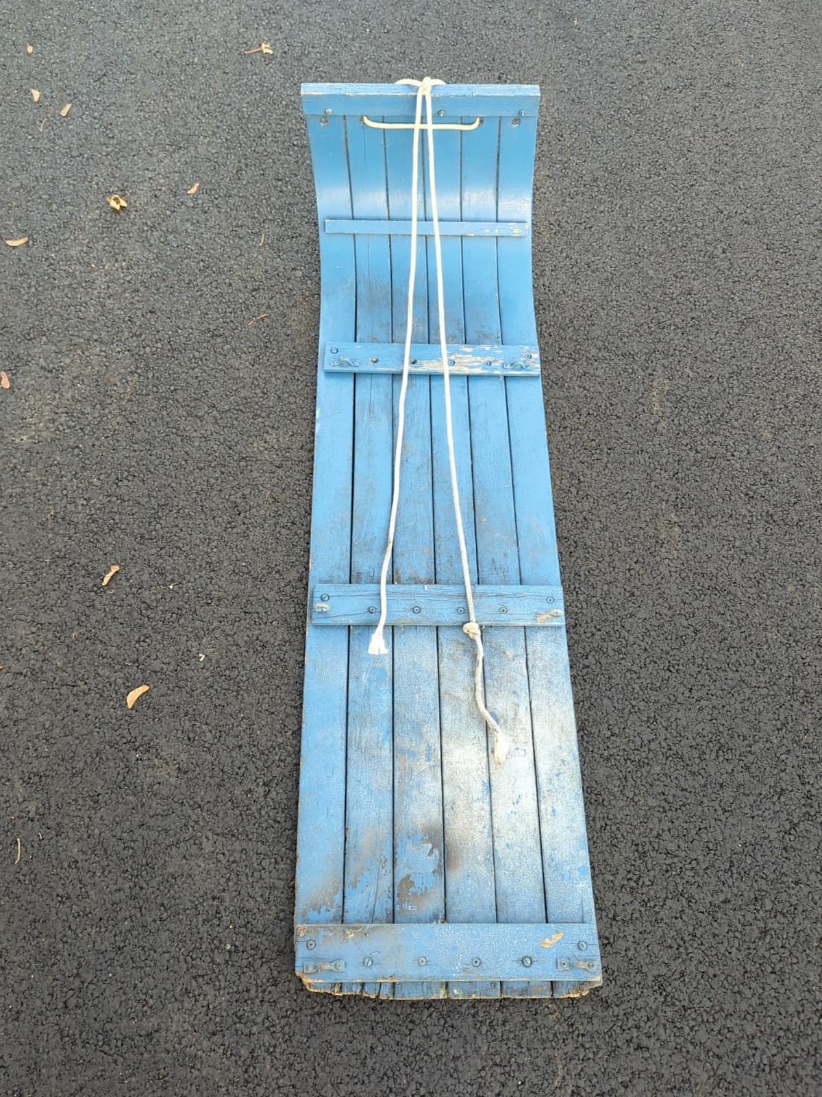 ✨VINTAGE✨ Wooden Toboggan Sleigh Snow Sled Bobsled Christmas Toy - ANTIQUE 5