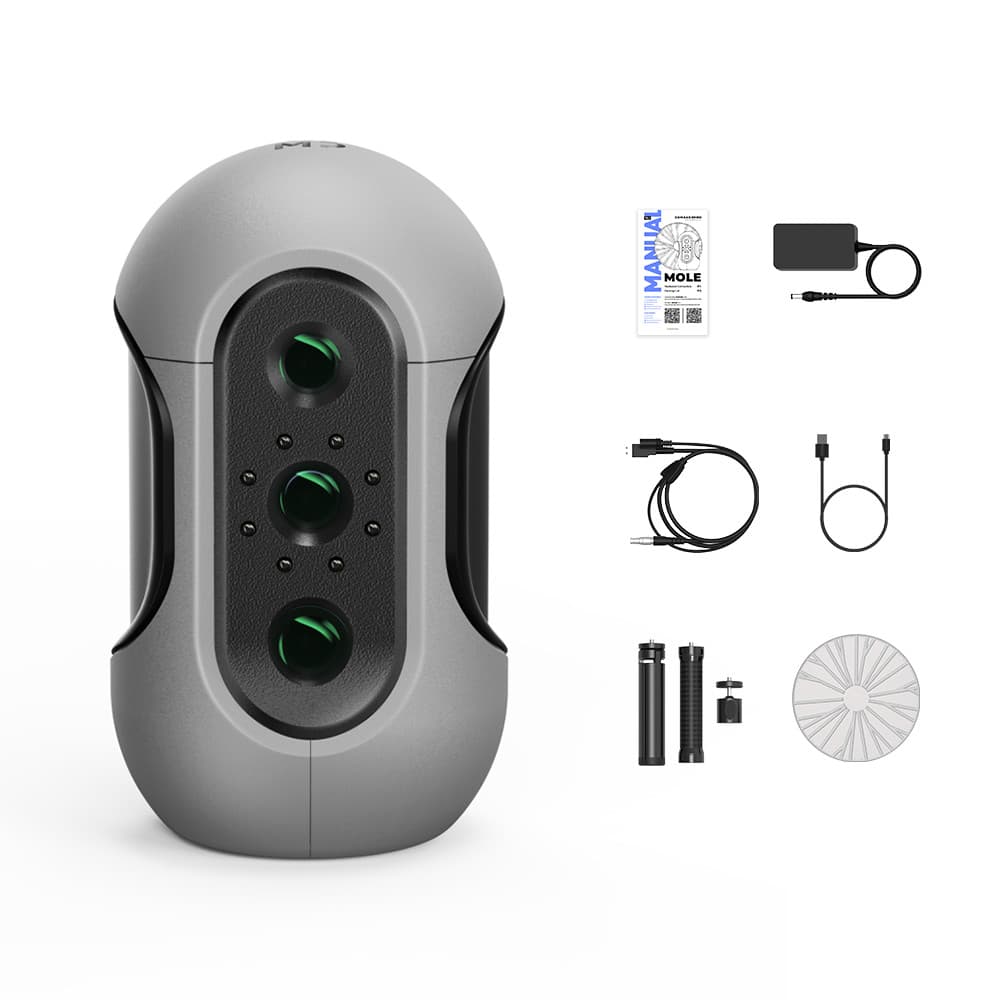 3DMakerpro Handheld 3D Scanner For 3D Printing Mole Premium 0.1mm Resolution 3