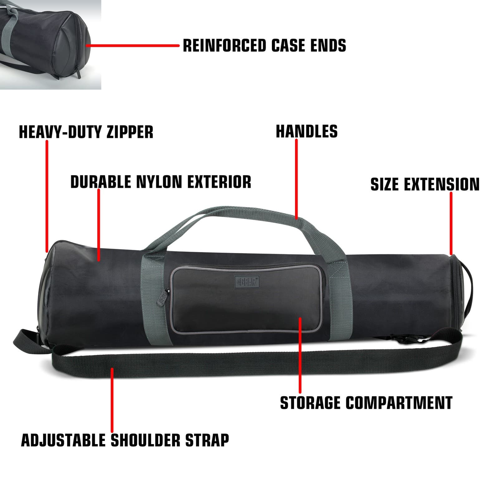 USA Gear Kids Refractor Telescope Case Bag - Holds Telescopes 21 to 35 inches 5