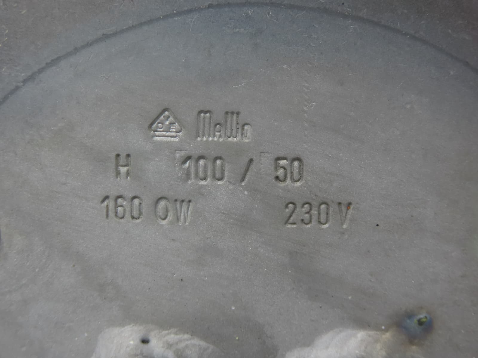 Wolfertze MaWo Immersion Tank Heater Element Stainless L-Tube 1600W 230V 20"x19" 4