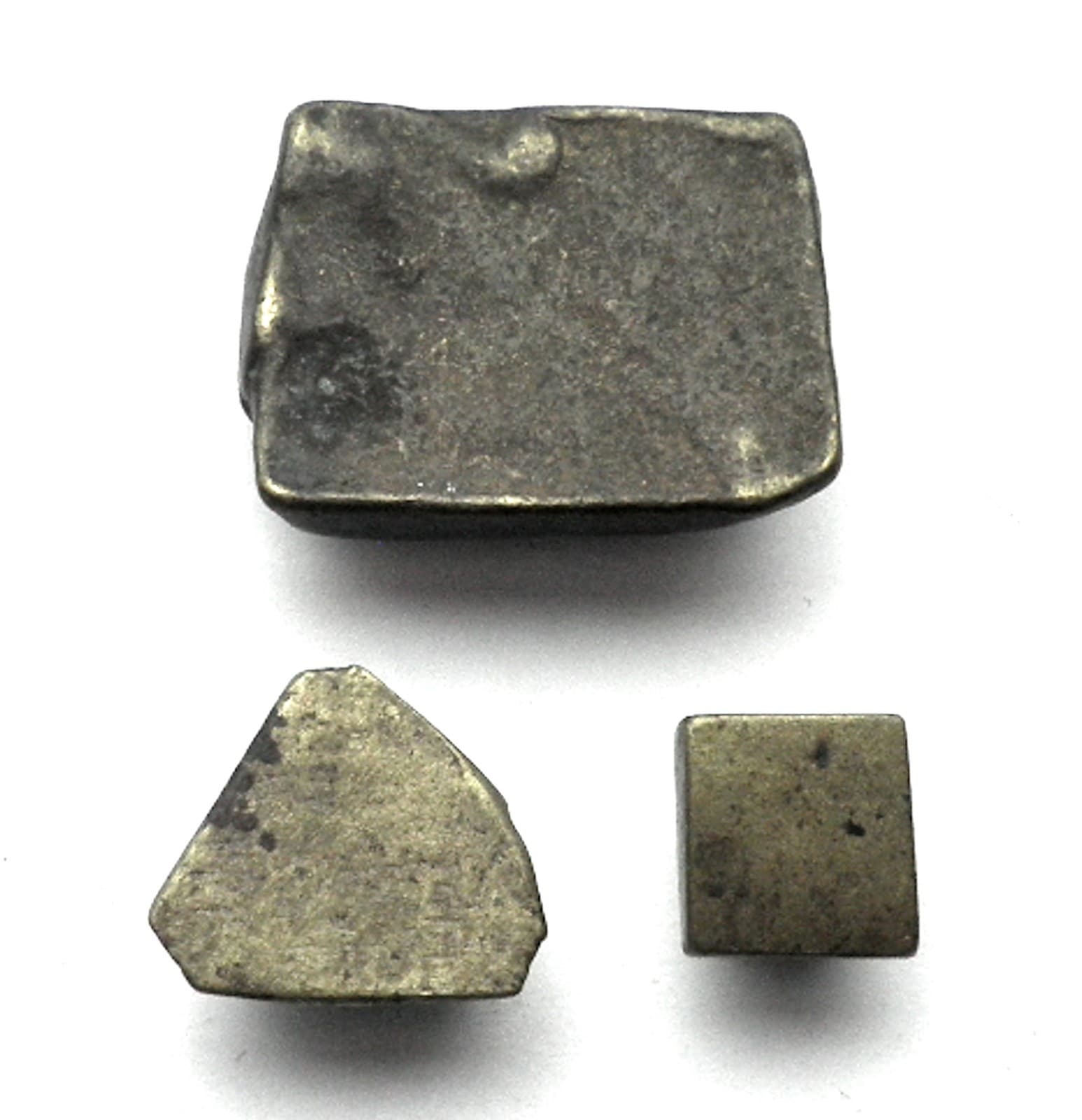 3 BRASS AFRICAN ASHANTI AKAN GEOMETRIC GOLD WEIGHTS 1400-1720 AD 27.6g. Lot 14 3