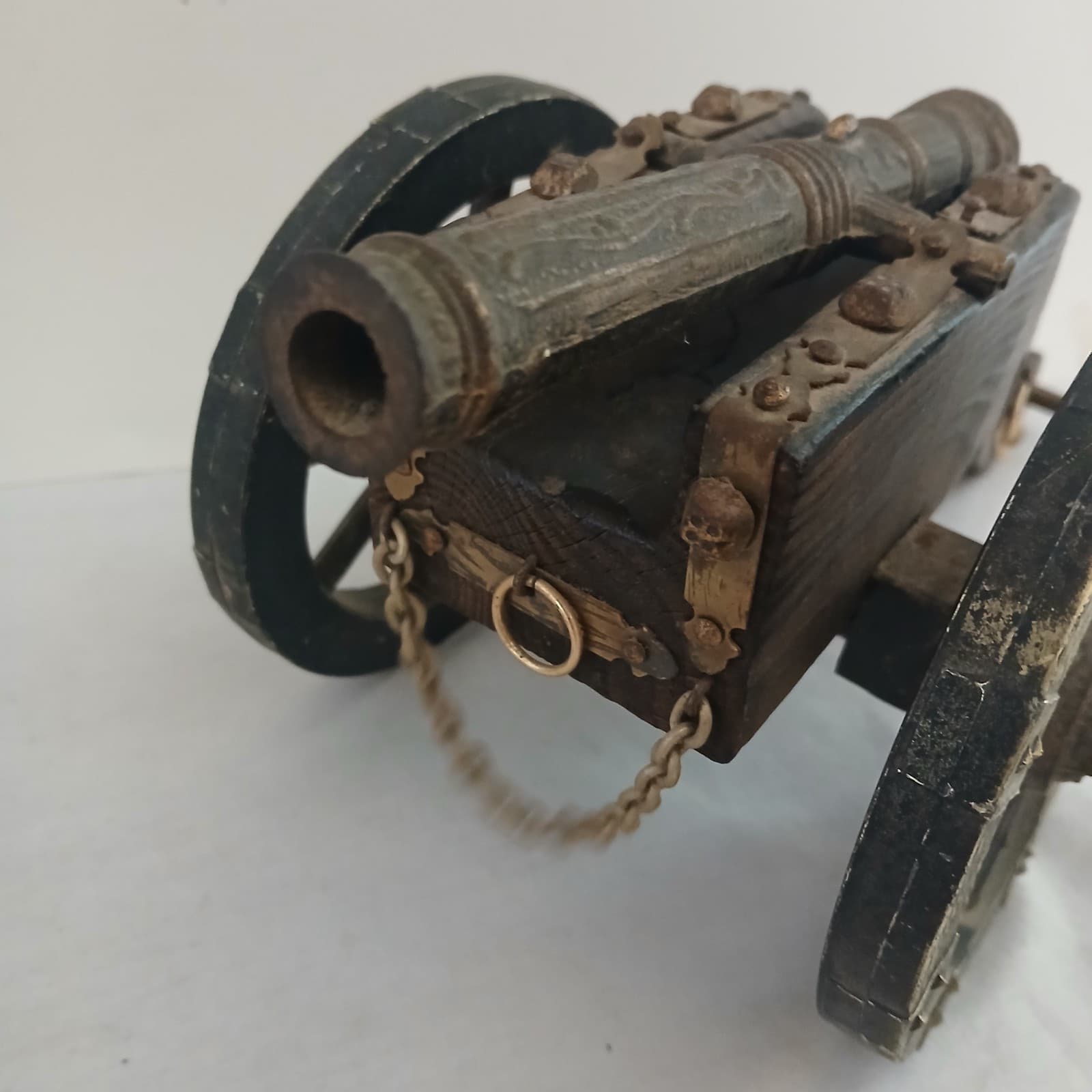 Model of a Spanish Field cannon, circa 18th century Replica Metal Wood Felipe IV 2