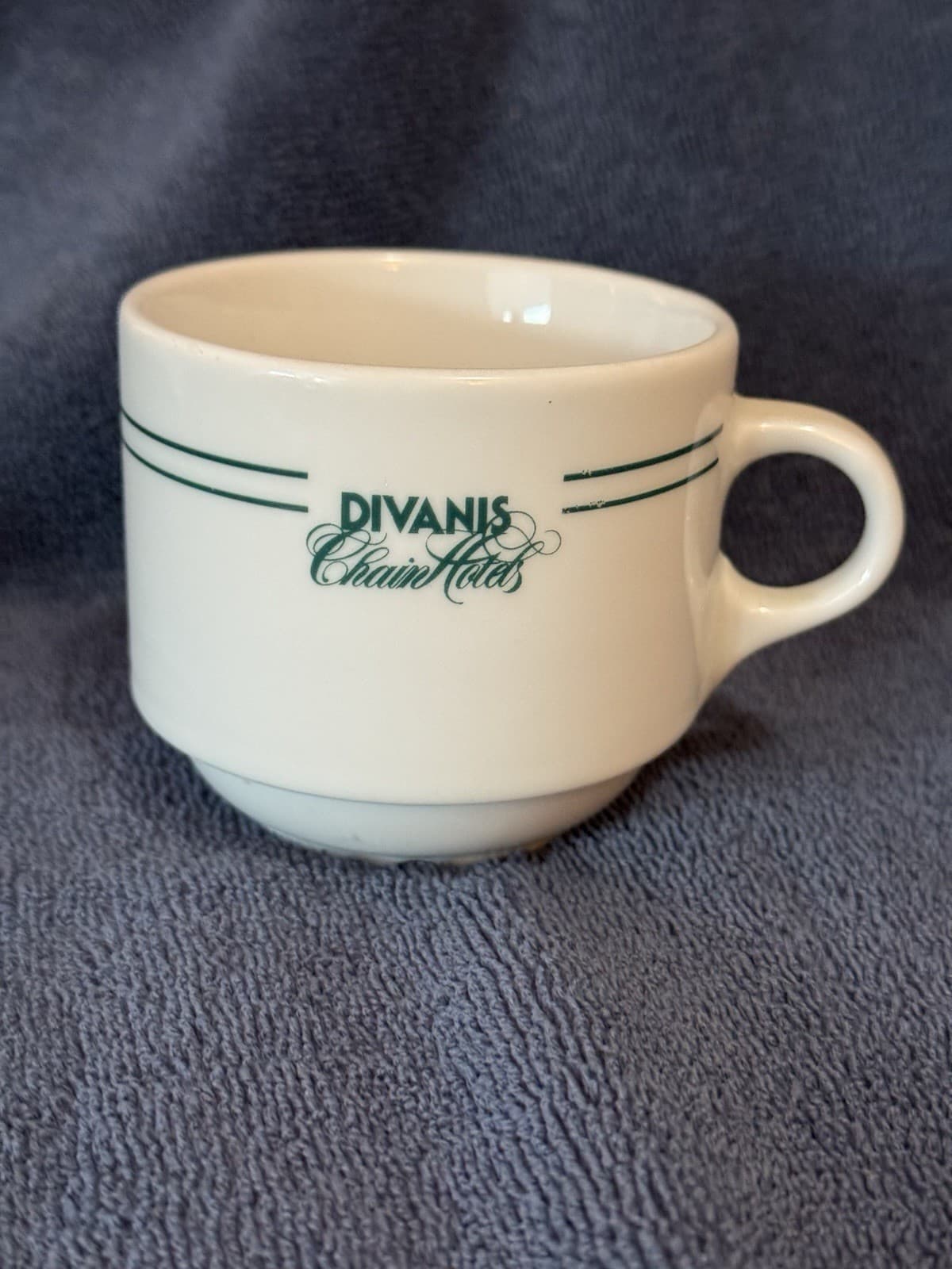 Vintage Divanis Chain Hotels Greece Ionia Porcelain White Demitasse Coffee Cup