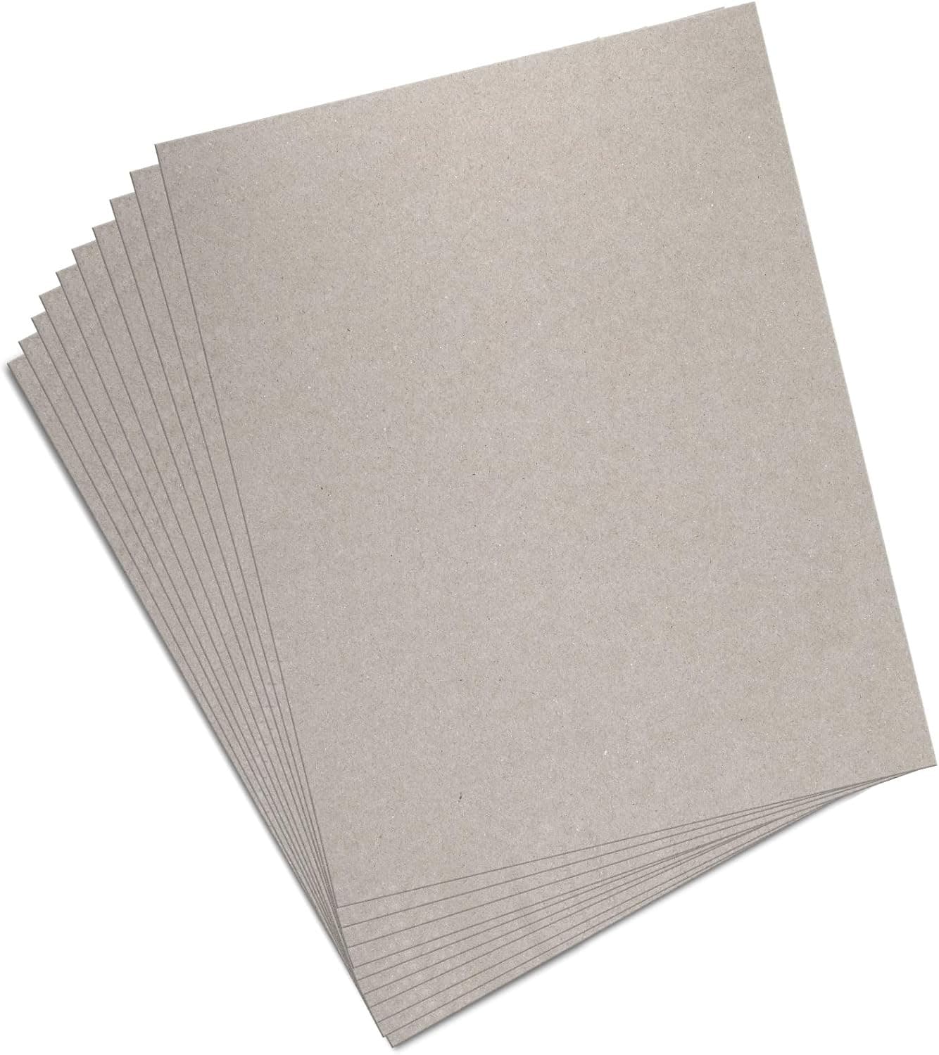 10 Chipboard Sheets 8.5 X 11", 22Pt  Board for Bookbinding, Cardboard for Crafts