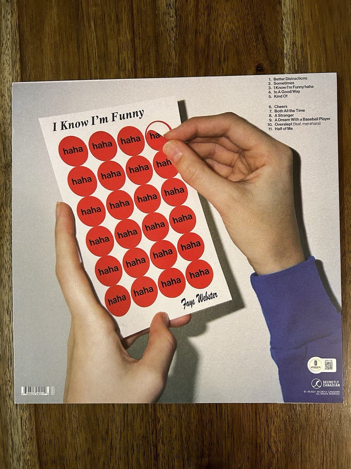 ‘Faye Webster’ Signed Autograph Vinyl Album ‘I Know I’m Funny Haha’ Beckett 2