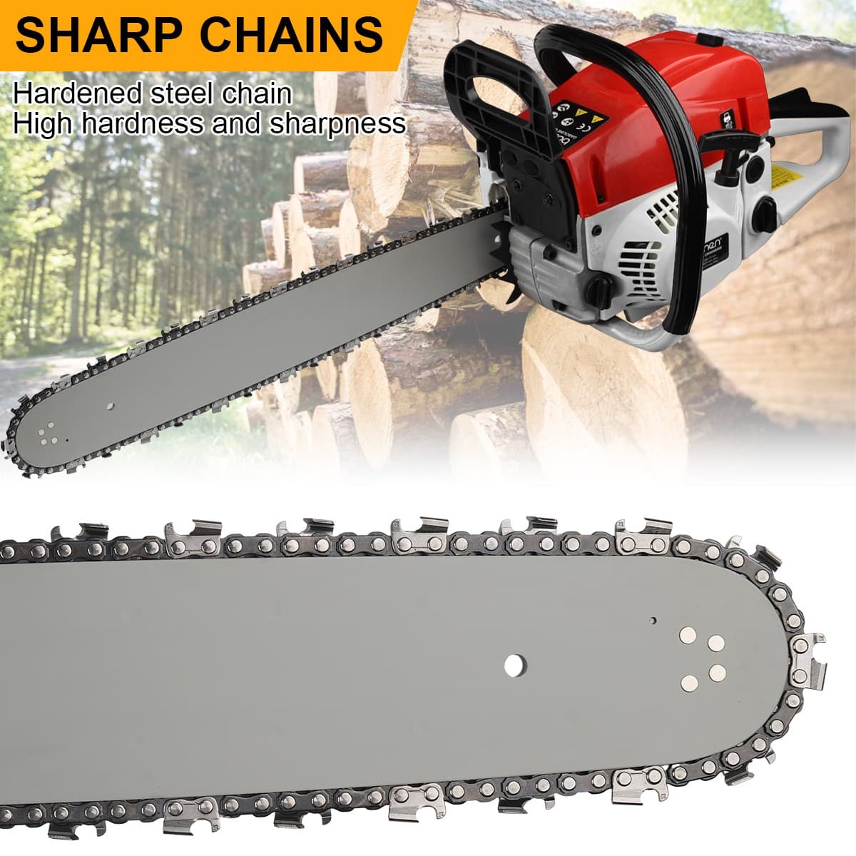 2-Stroke Gasoline Chainsaw 52 CC 20" Bar Power Engine Wood Cutting Gas Chain Saw 4