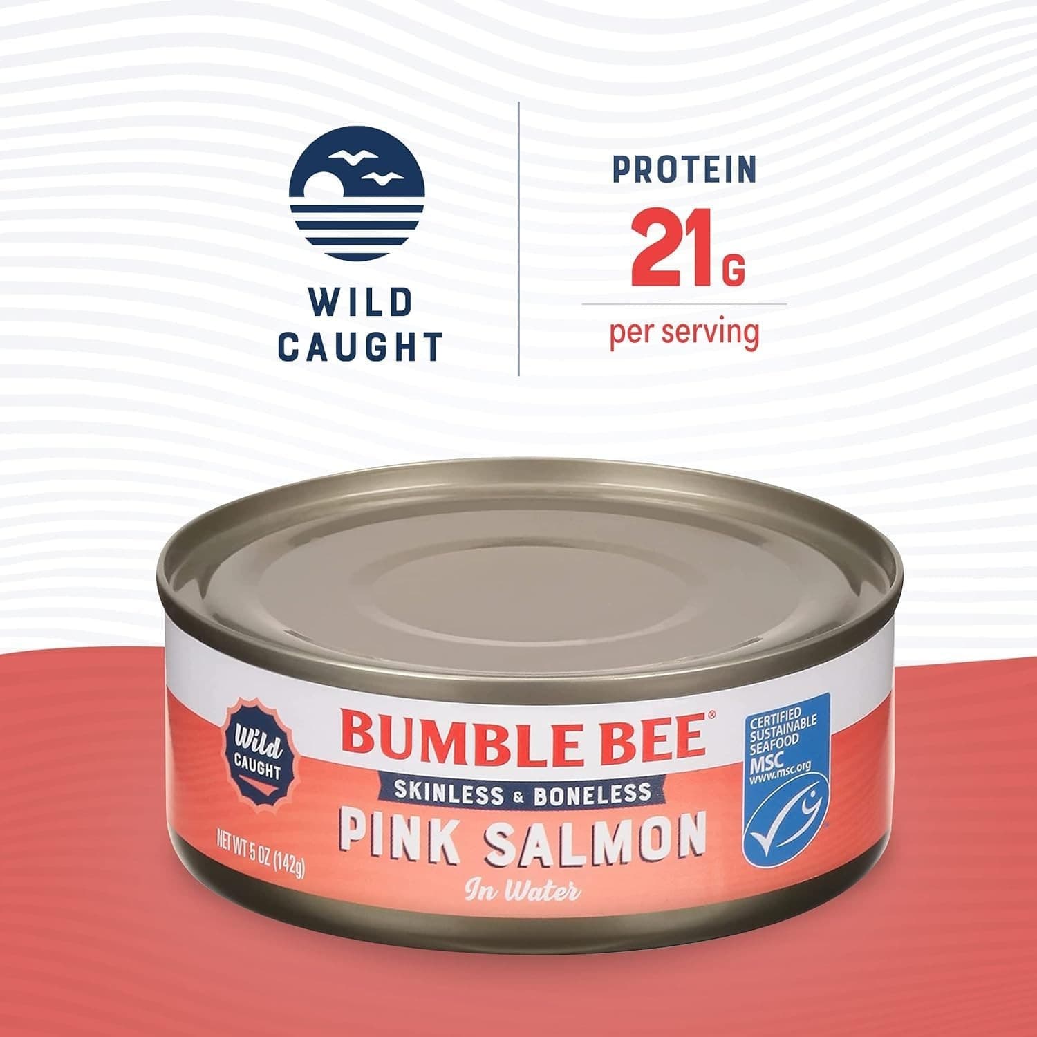 Bumble Bee Skinless & Boneless Canned Pink Salmon in Water 5 Oz Can Wild Caught  3
