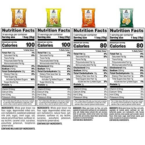 Rice Crisps Gluten Free 4 Flavor Sweet and Savory Variety Mix Single Serve 30... 6