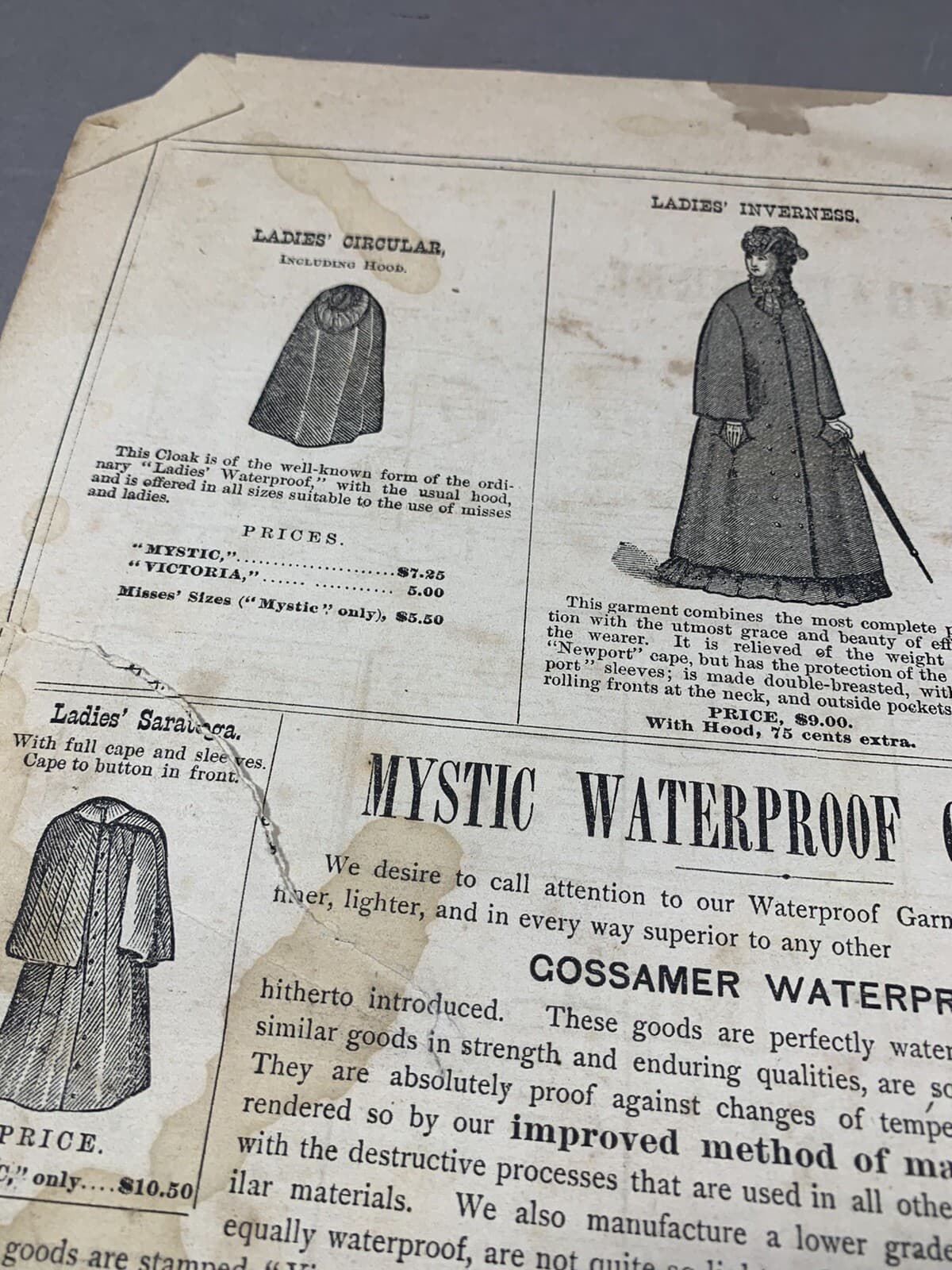 Antique Sheet Music - Advertising Women’s Mystic Rubber Clothing Garments 3