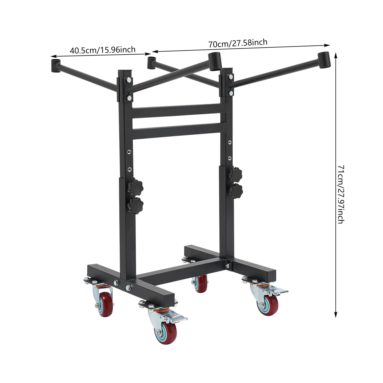 Floor Standing Folding Chair Rack Black Adjustable Folding Chair Storage Rack 6