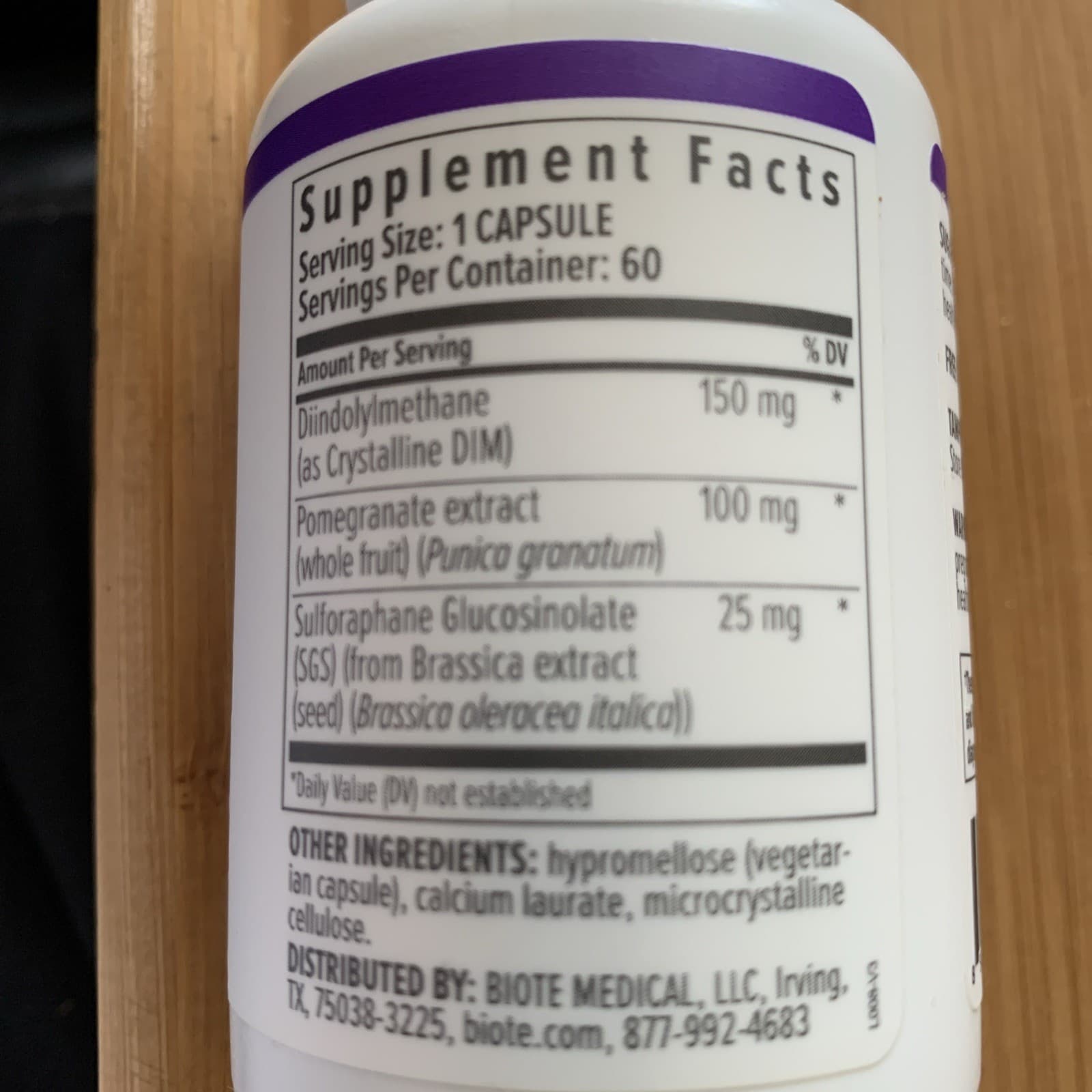 Biote Nutraceuticals - DIM SGS + - Hormone + Detox (60 Capsules) 3