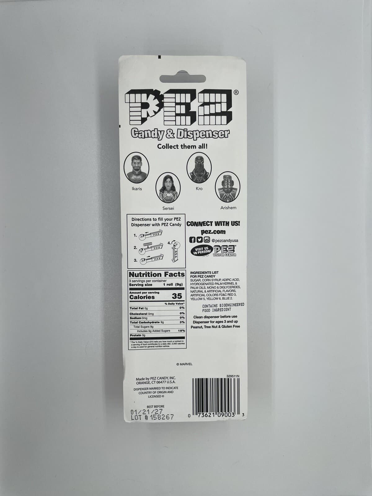 PEZ-Marvel Eternals-SERSEI Dispenser W/Candy 2