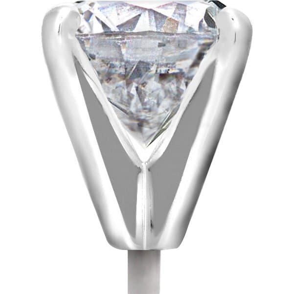 14K White Gold 4 Prong Tall Peg Head Round Setting 0.75ct 5.8mm 2
