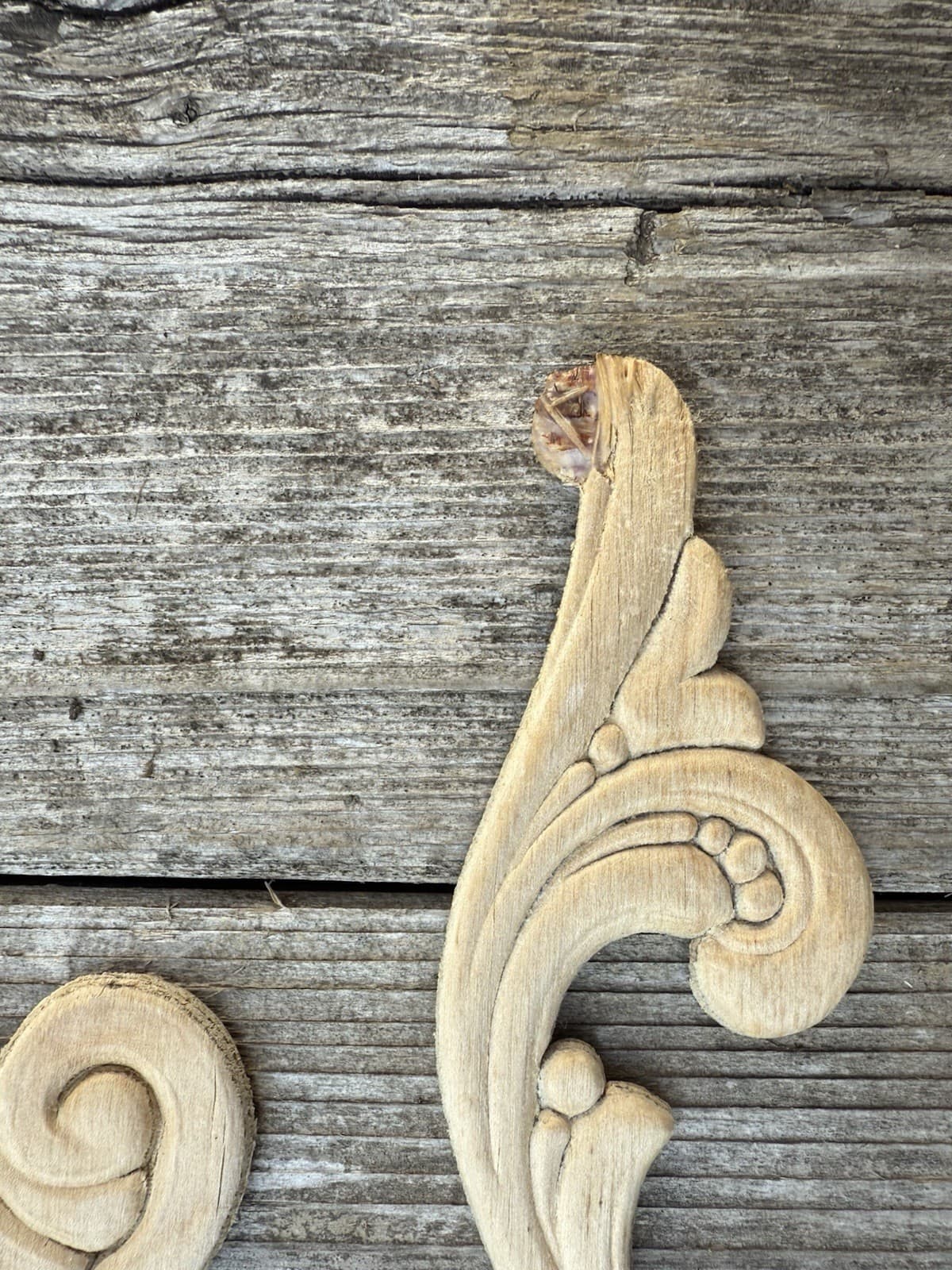 5 Carved Wood Overlays Decorative Trim Accent Appliqué Architectural Furniture 6