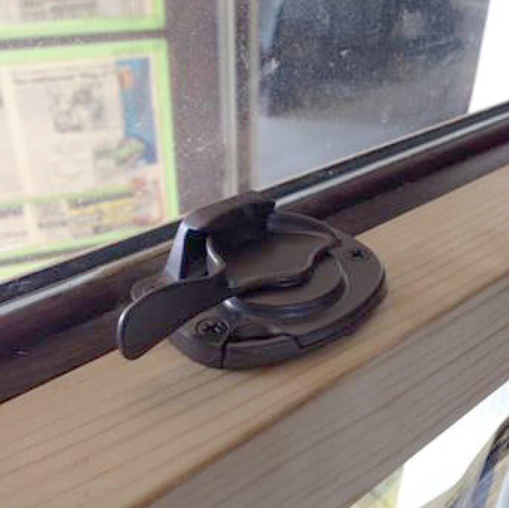 Marvin Sash Lock and Keeper For Ultimate Double Hung Windows Bronze Lock 3