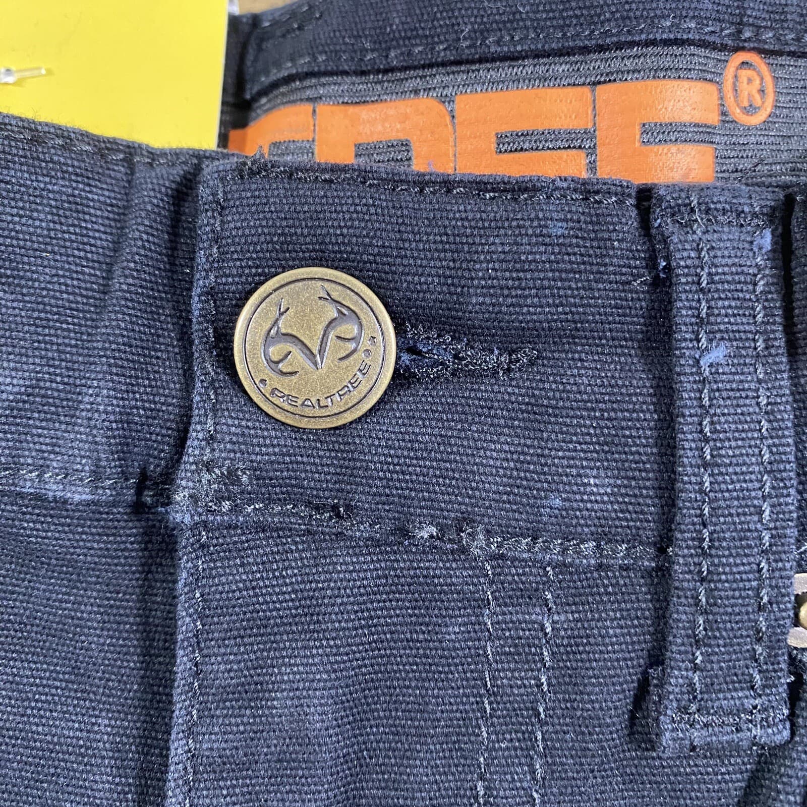 REALTREE Boys/Youth Canvas Carpenter Pants Size Small 7/8 - Black New 5