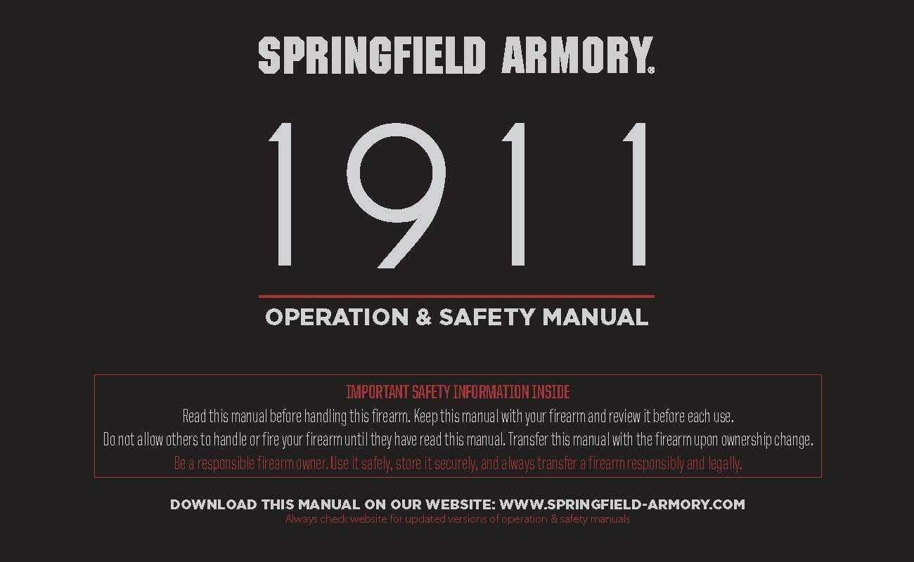 Springfield Armory 1911 Operation & Safety Manual (66 pg) 6