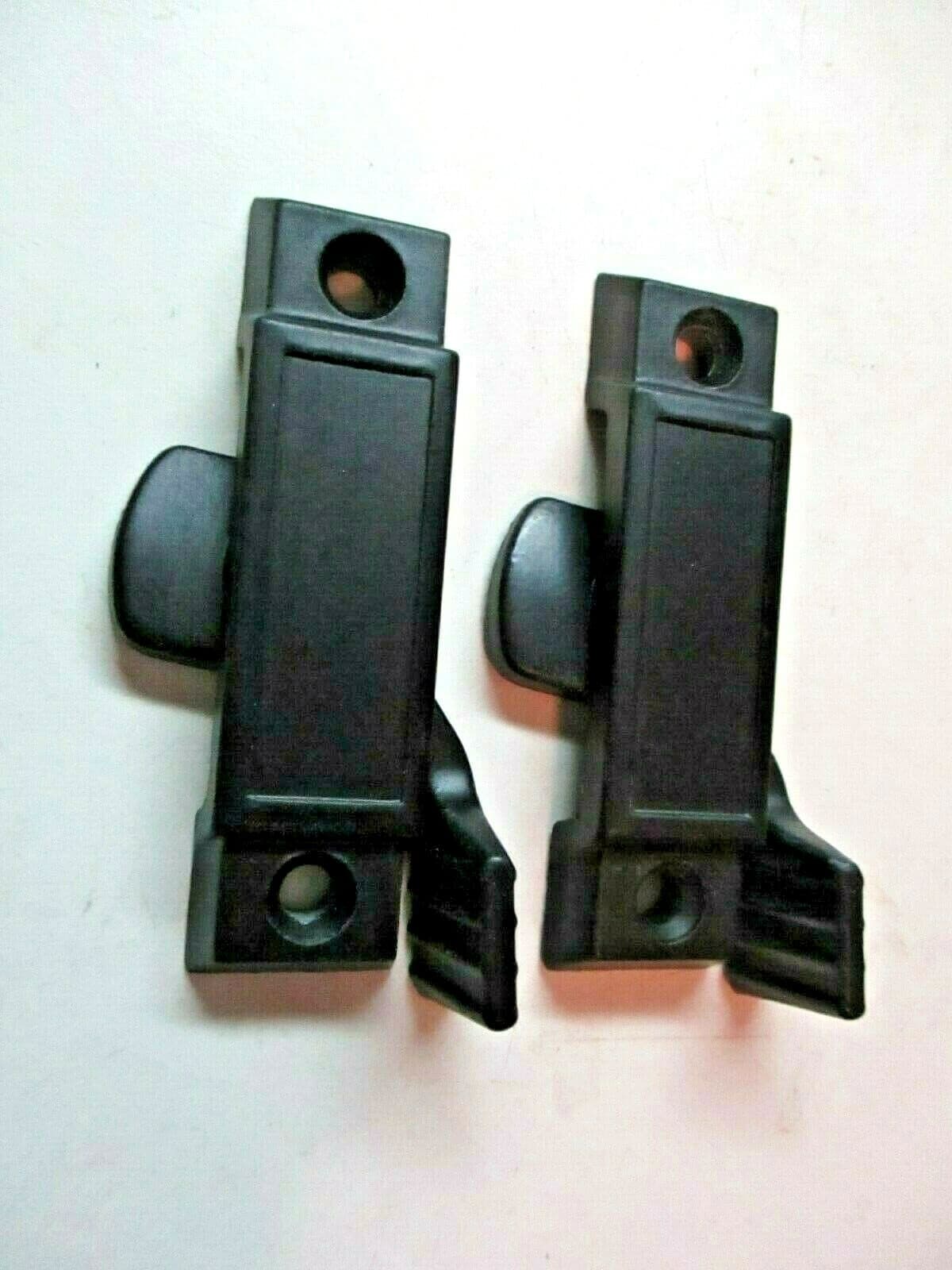 2 Sliding Window Black Zinc Sweep Latch Sash Locks 3/8" Lip 2-1/4" Centers 3/8SB 4