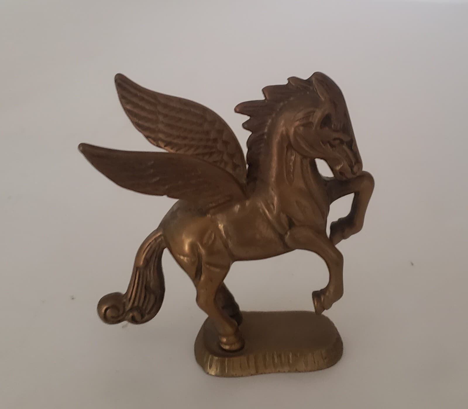 Vintage Solid Brass Pegasus Winged Mythical Flying Horse