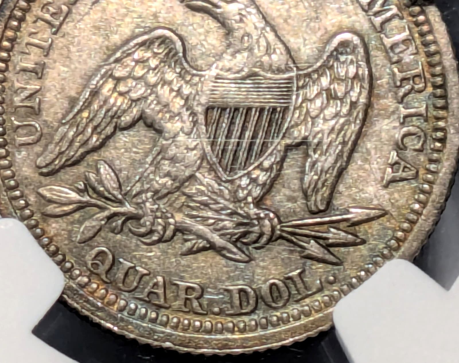 1858 Seated Liberty Silver Quarter NGC AU 25c Twenty Five Cent Philadelphia Mint 5