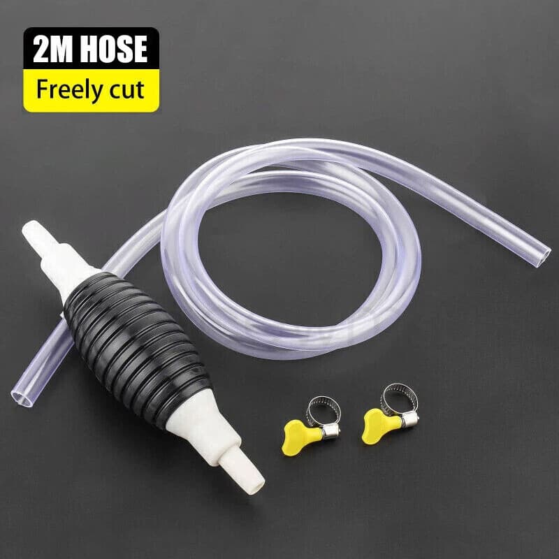 Siphon Hand Pump Portable Manual Car Fuel Transfer for Gas Gasoline Petrol 2M 2