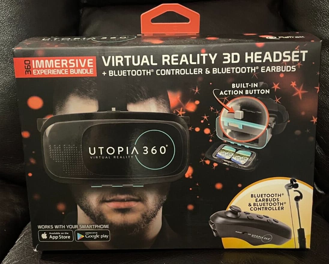 ( Sealed)360 rv headset with wireless Bluetooth controller IPhone And Andr