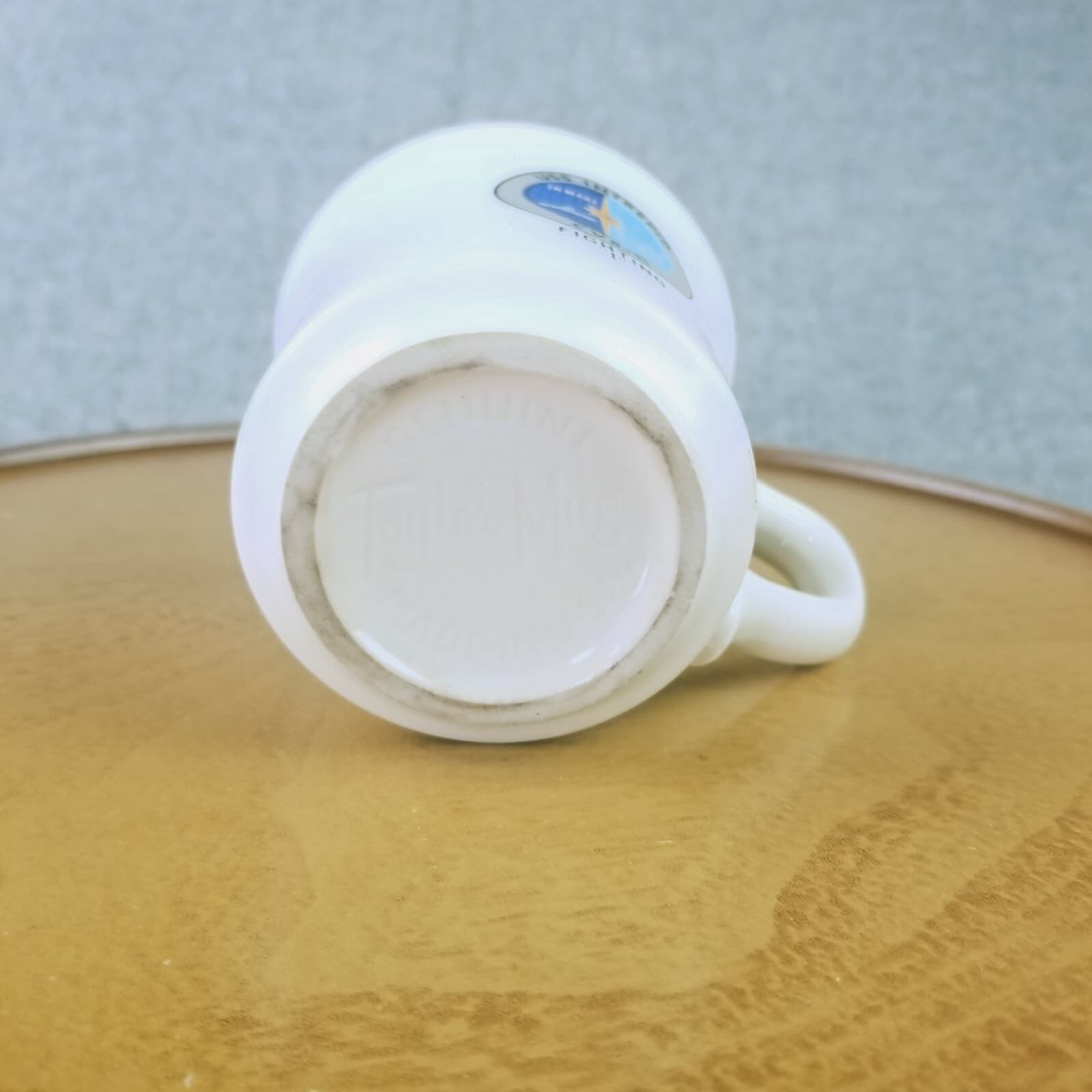 VTG USS INTREPID (CVS-11) Fighting "I" White 3.5" Inches Tall Taylor Mug Cup EUC 6