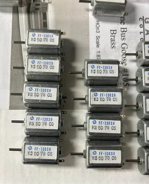 Mubuchi FF-130SH Flat Can Motor - Normal Shaft Length - See Specs Below - HO