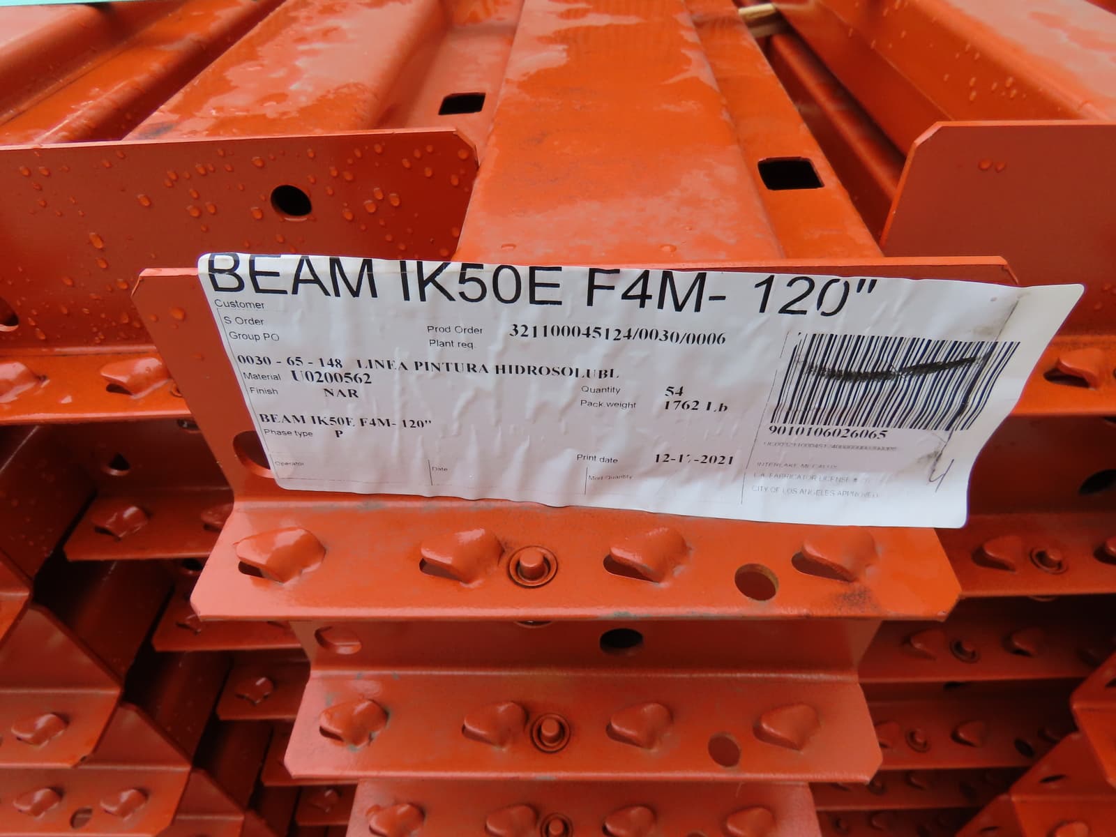 Interlake Teardrop Pallet Rack Racking Step Beam Crossmember 10' 120"x5" 5610 LB 5