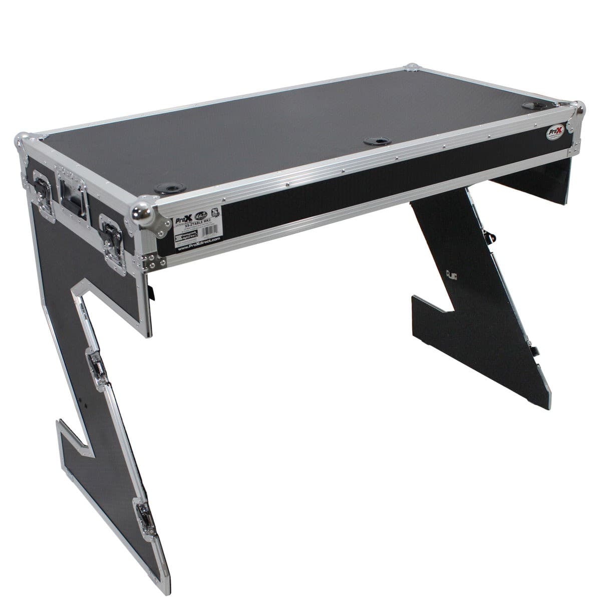 ProX XS-ZTABLE Z-Style DJ Table Portable Flight Case with Handles and Wheels 5