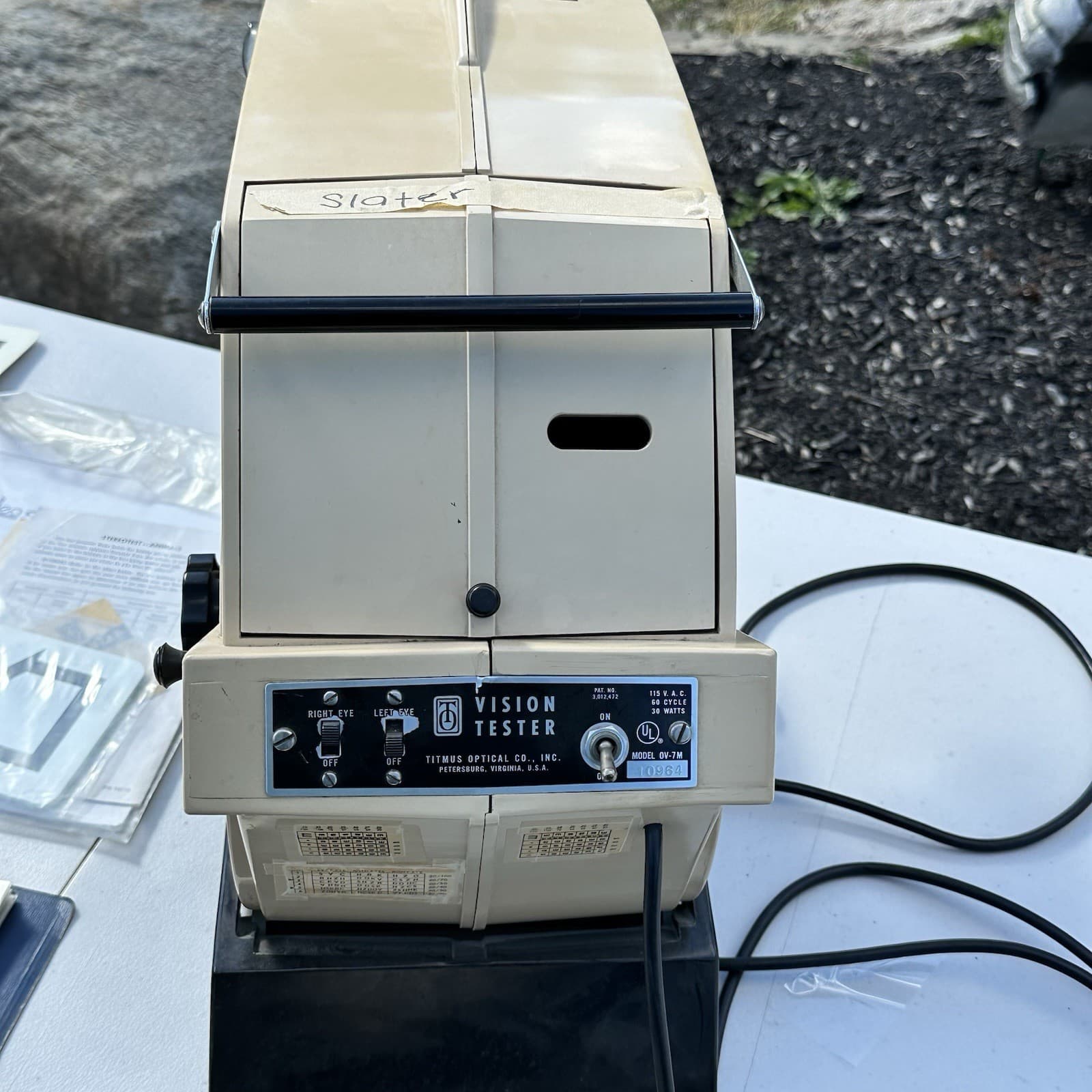 Titmus Optical Vision Tester OV-7M Tested for power only Snellen Eye Chart 3