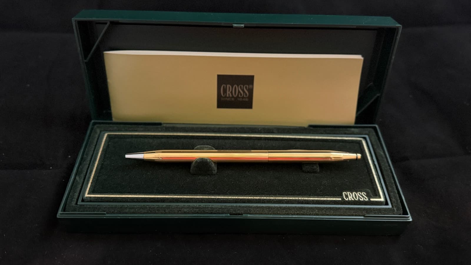 CROSS CLASSIC CENTURY 18K GOLD FILLED BALLPOINT PEN  #2802 -MADE IN THE USA- 3