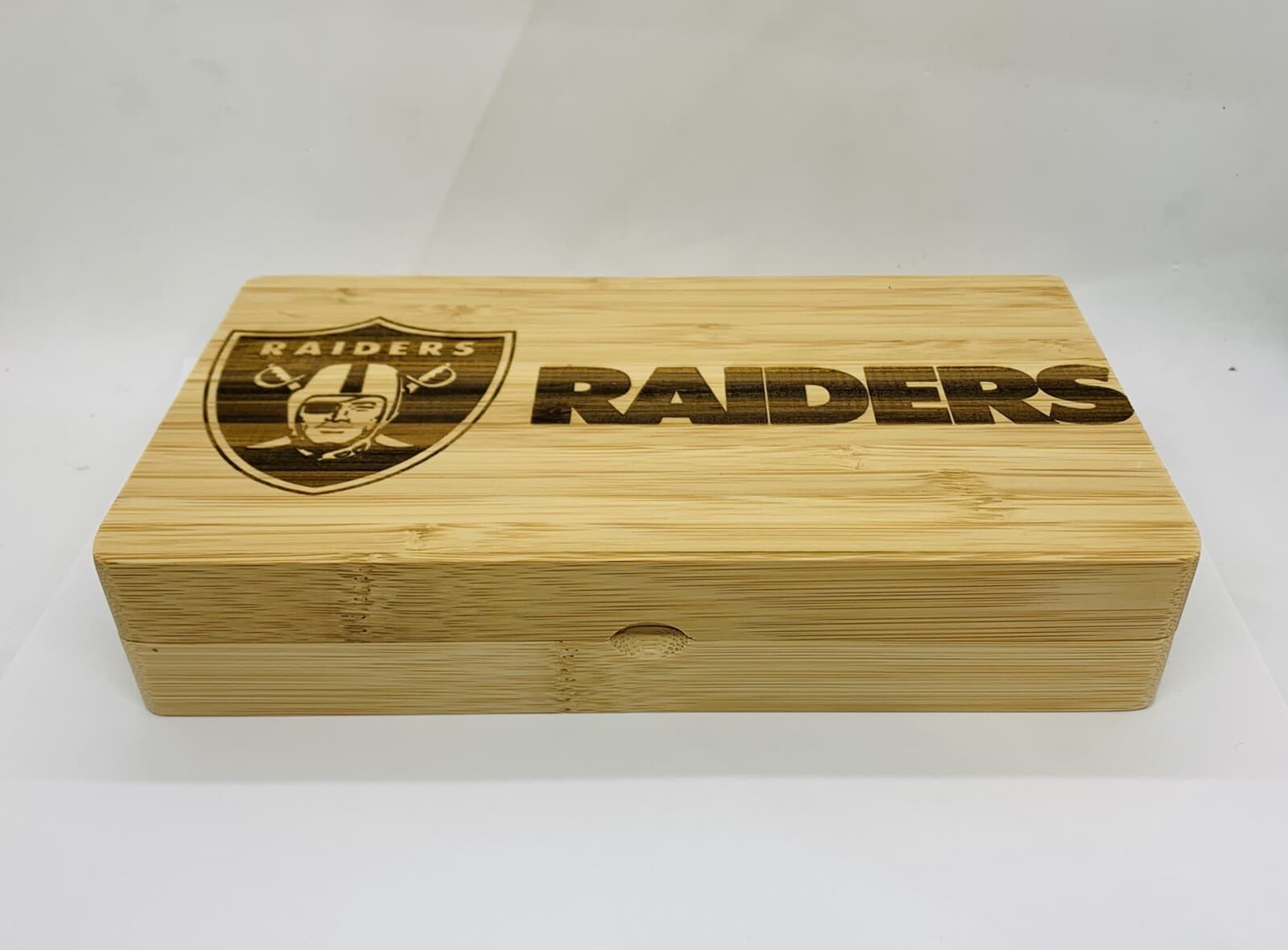 Raiders laser engraved Bamboo high quality rolling tray pop Christmas gift 3