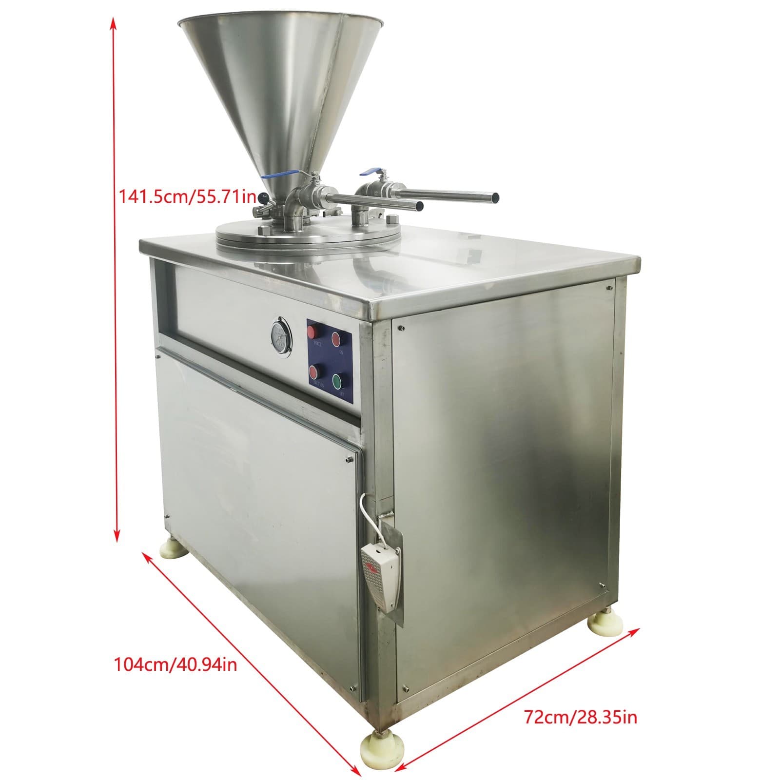 Hydraulic Auto Sausage Filling Machine Double-tube Commercial Sausage Stuffer 2