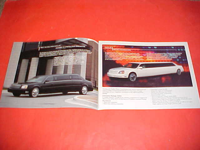 2000 CADILLAC DEVILLE PROFESSIONAL VEHICLES LIMOUSINE LIMO BROCHURE CATALOG 2