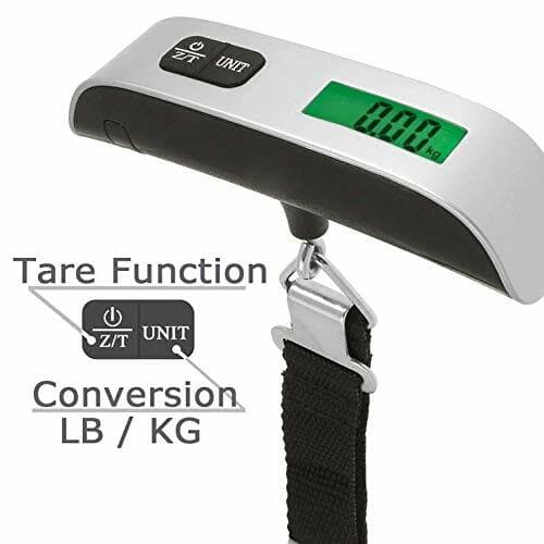 Electronic Backlit Luggage Scale with 110lb Capacity, .02lb Graduation 4
