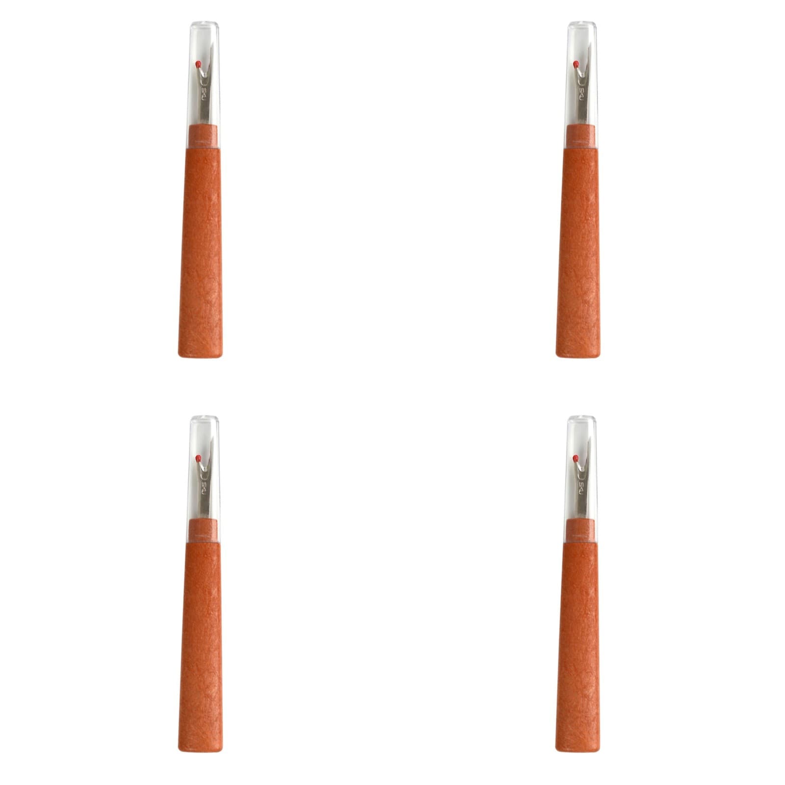 4* Durable 5.1 inch Seam Ripper Sharp Steel Tip Sewing Tool w/ Safety Lid 3