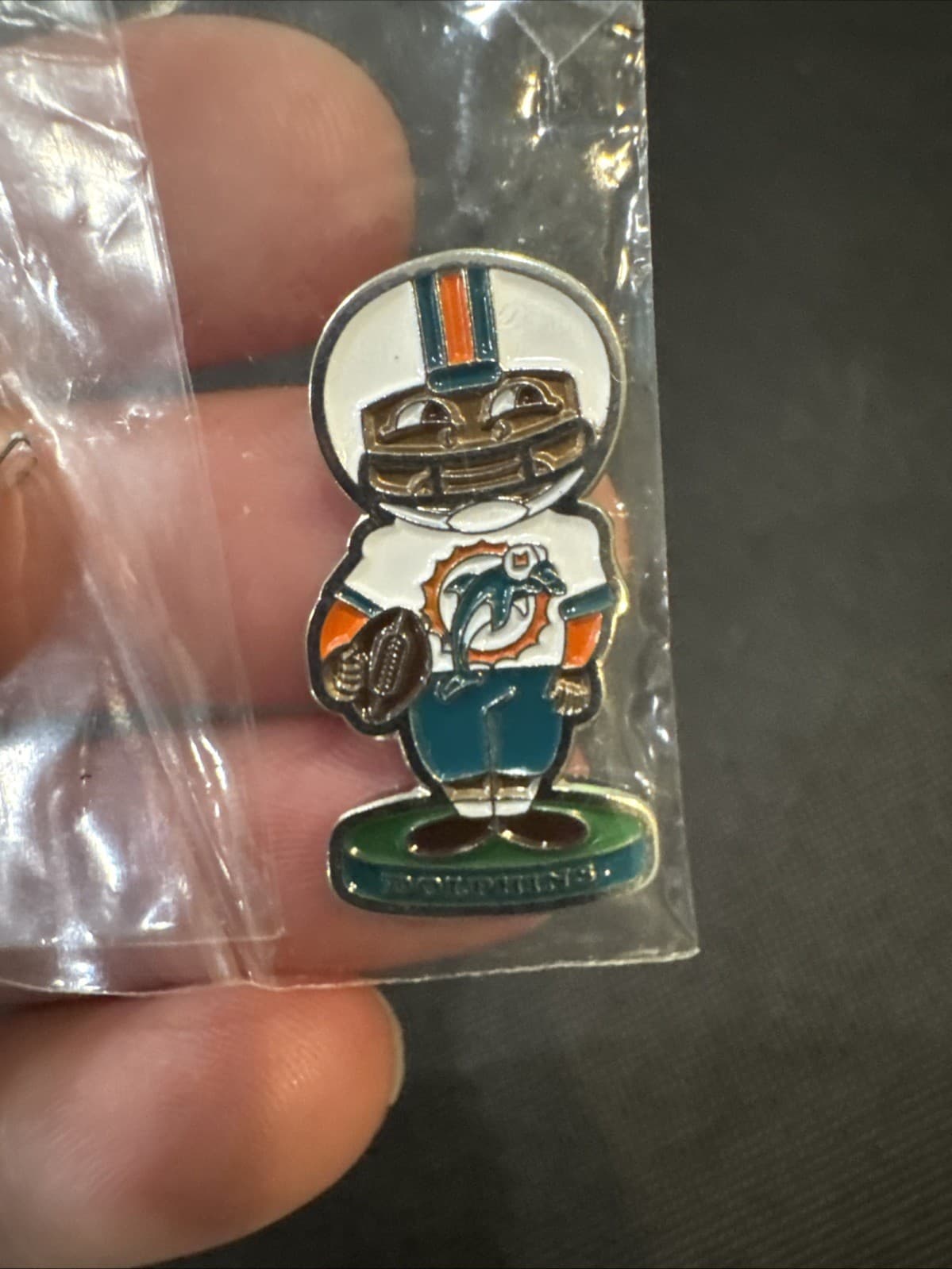 Early mini football shaped Pathtag - Miami Dolphins  2