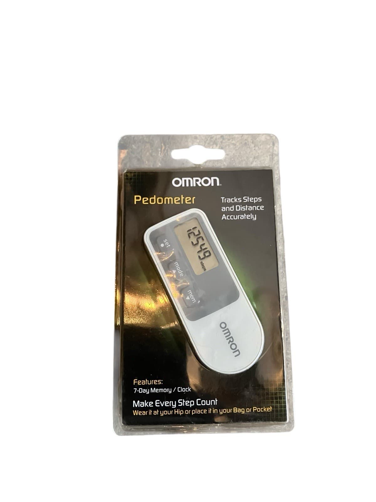 Omron Pedometer HJ-320 7-day Memory Clock Tri-Axis Technology Steps Tracking New
