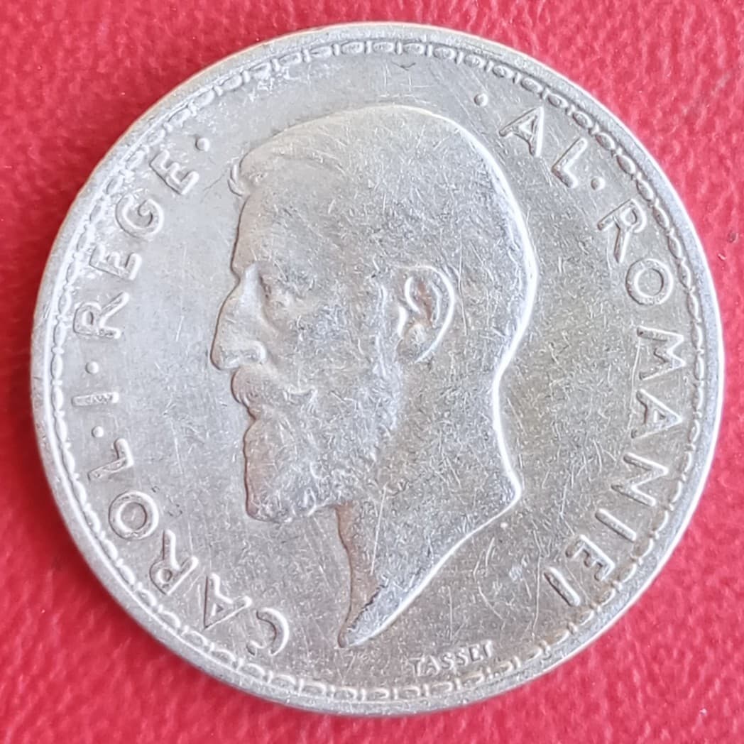 2 Lei Romania 1910 Vf / Ribbed Edge / Silver Coin / Km#43 2