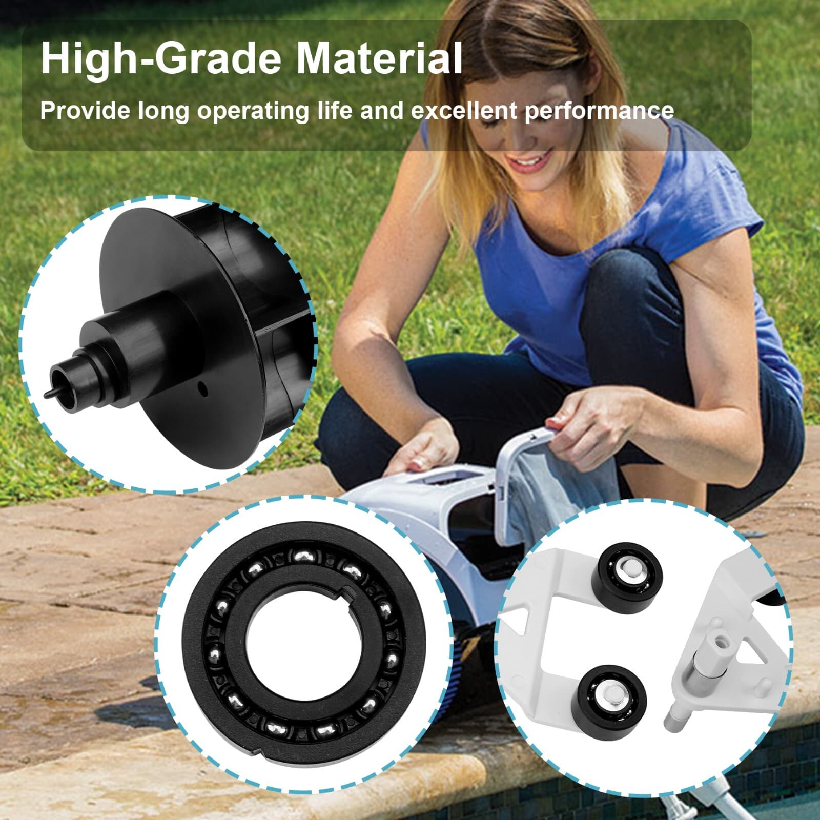 AXV621DAT Pool Vac A-Frame Turbine Kit for Hayward Aquabug Navigator Pro, Ultra 4